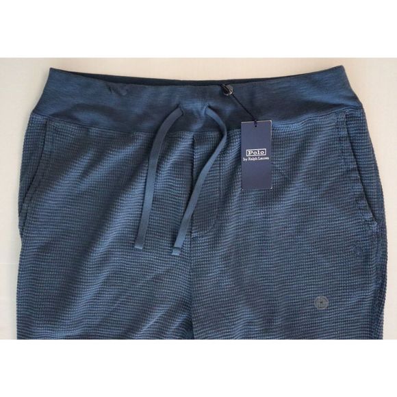 Polo Ralph Lauren Men's Sz Medium Clancy Blue Waffle-Knit Jogger Pants - Picture 5 of 12